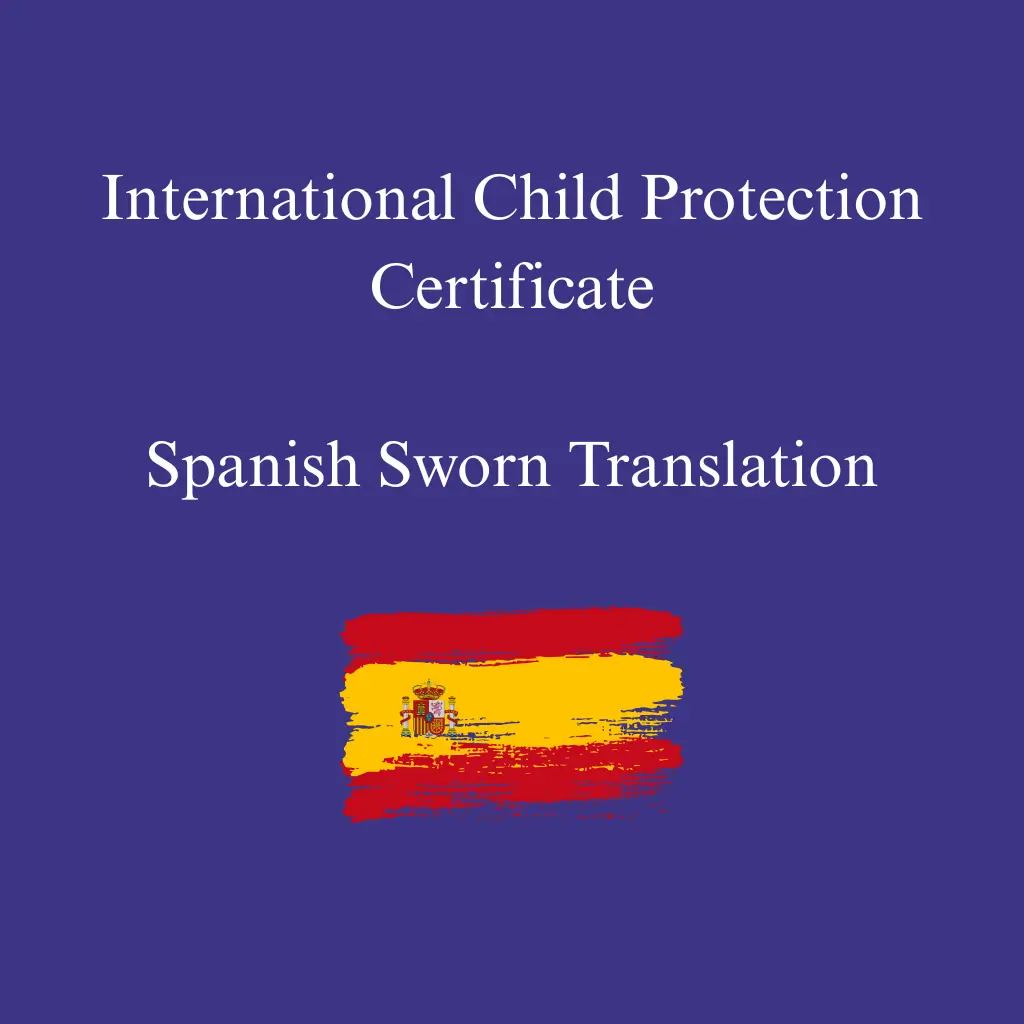 A Spanish sworn translation of an ICPC in the UK.